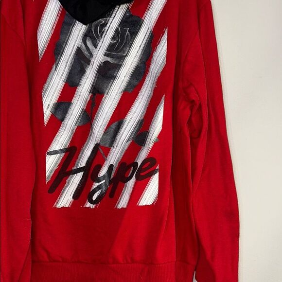 Hype Red Sweatshirt with Bold Stripes - Picture 12 of 13